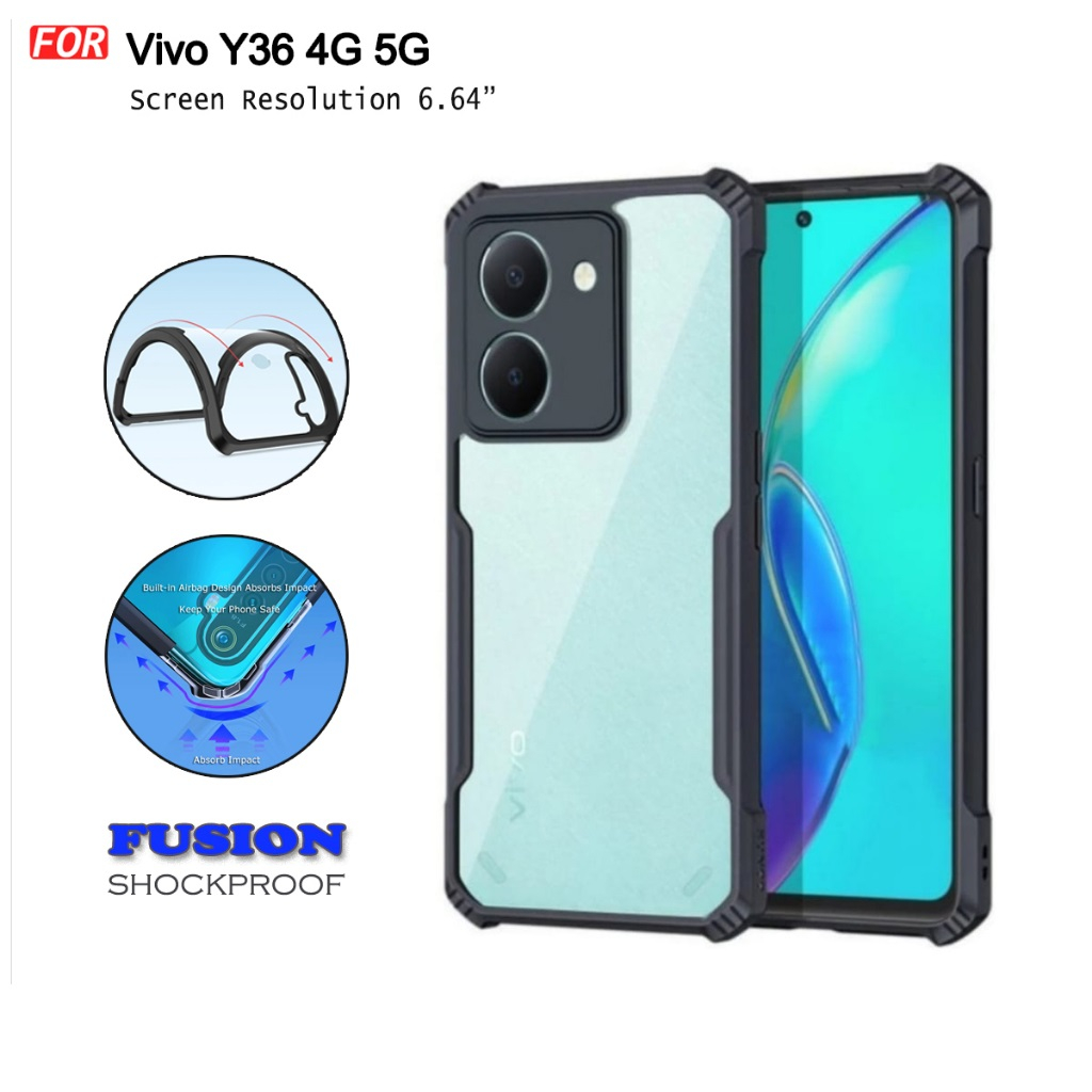 Vivo Y36 / Y27 5G Case Softcase FUSION CAMERA PROTECTION Case Casing Hp Vivo Y36 / Y27 5G