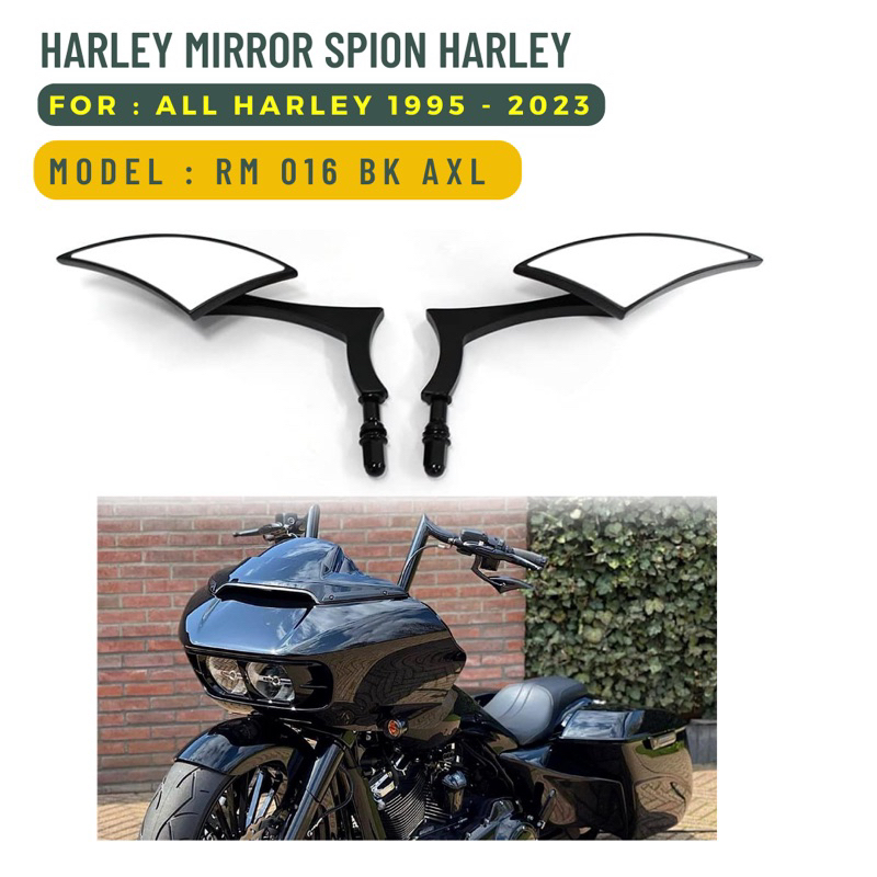 SPION MIRROR ALL HARLEY 1995-2023 RM 016 BK AXL BLACK