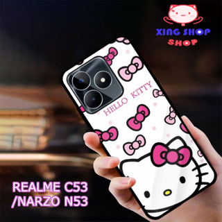 [CS60] เคส Realme C53 มันวาว| Realme NARZO N53 | เคสร่วมสมัย คุณภาพดี | Xing ทุกร้าน| Hello KITTY MOTIF