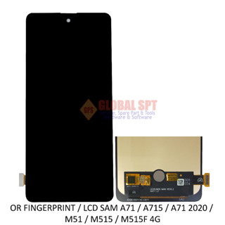 หน้าจอสัมผัส LCD พิมพ์ลายนิ้วมือ SAMSUNG A71 A715 A71 2020 M51 M515 M515F 4G