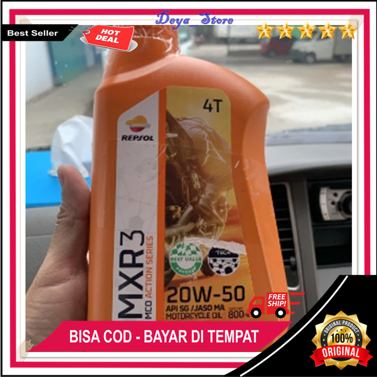Repsol Moto Super Oil 20W-50 0.8 ลิตร Ori Repsol Motor Kharisma Jupiter Supra Grand Oil Original