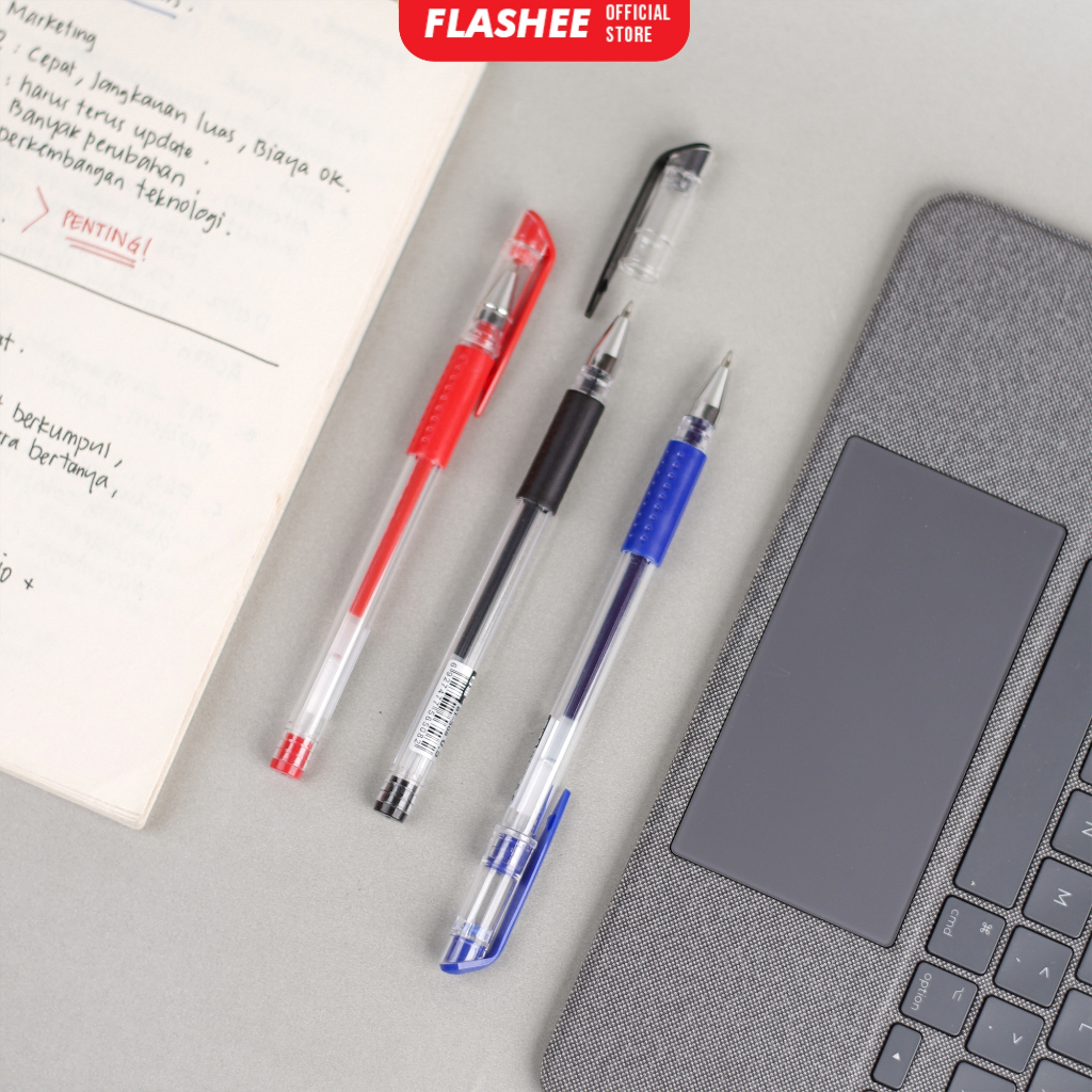 Flashee Narita Standard 0.5mm Write & Go Gel Pen ปากกาเจลเครื่องเขียนสามารถเติมหมึกปากกา