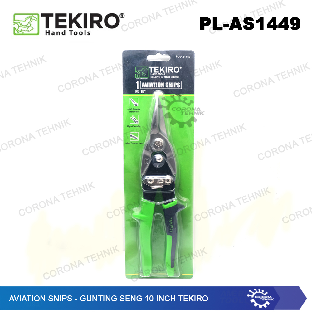 Tekiro 10 นิ้วกรรไกรสังกะสี - Aviation Snips