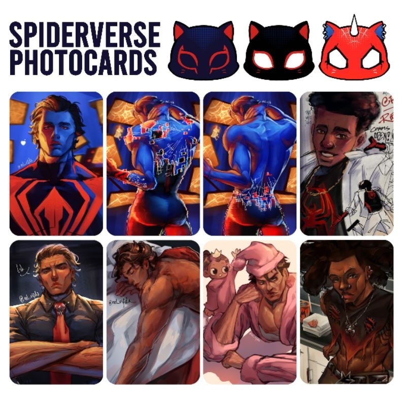 READY Photocard Spiderverse Miguel Ohara Spiderman 2099, Miles Morales, Hobby Brown Spiderpunk @rel_