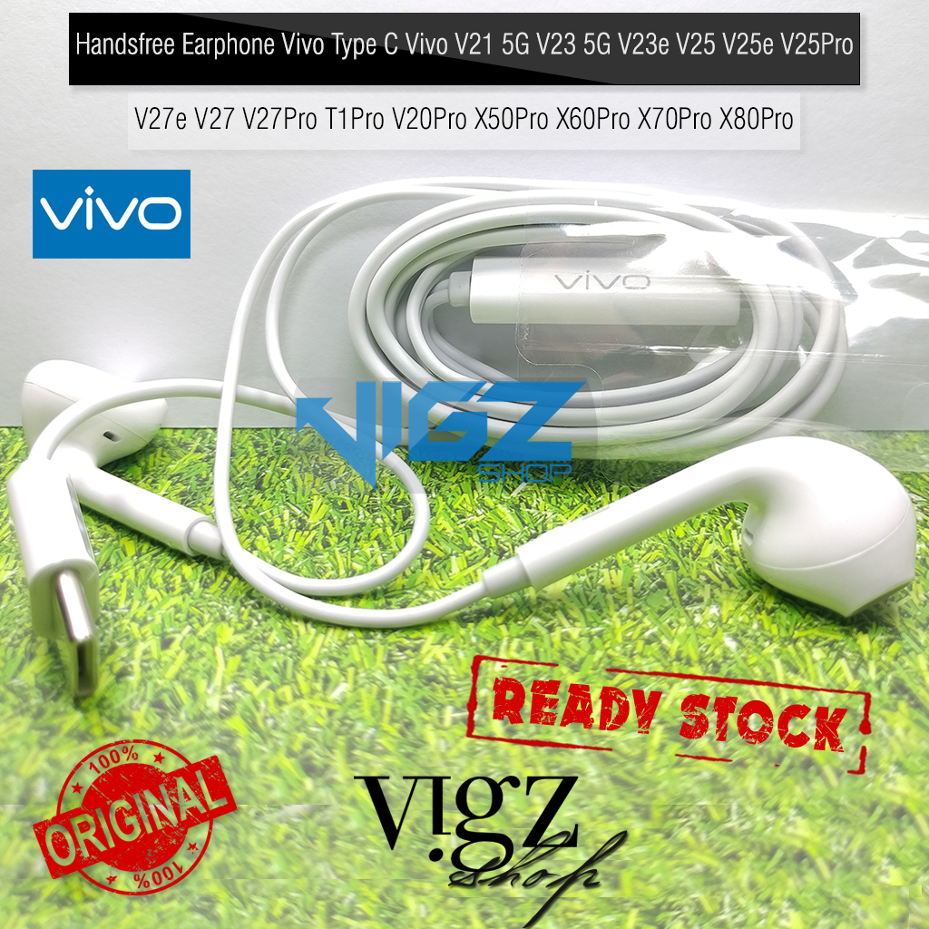 แฮนด์ฟรีหูฟัง Vivo Type C Vivo V21 5G V23 5G V23e V25 V25e V25 Pro Y100 5G V27e V27 Pro V29 V29 V29e