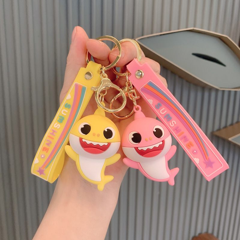 กันตุน มาตะ 53. BABY SHARK KEYCHAIN / SHARK KEYCHAIN WITH EYES / SILICONE TOY KEYCHAIN / TOTORO KEYC