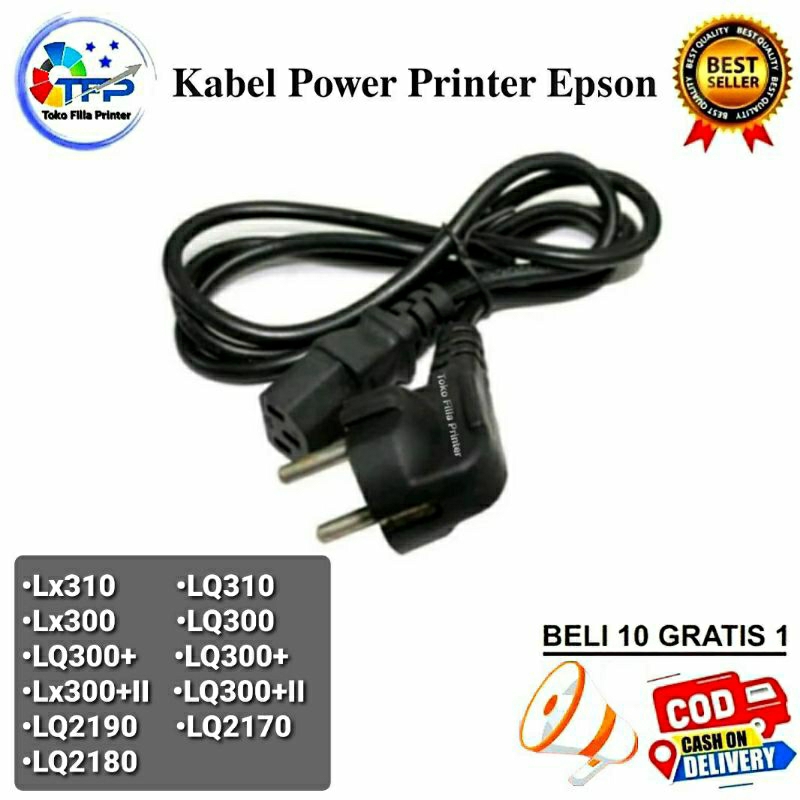 Epson Lx300 สายไฟเครื่องพิมพ์ LQ300 Lx300+ LQ300+ Lx300+II LQ300+II Lx310 LQ310 LQ2190 LQ2180LQ2180