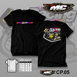 Kaos Racing Syndrome DOHC - Kaos Men Distro มอเตอร์ cb gl mp tiger MC CP.05