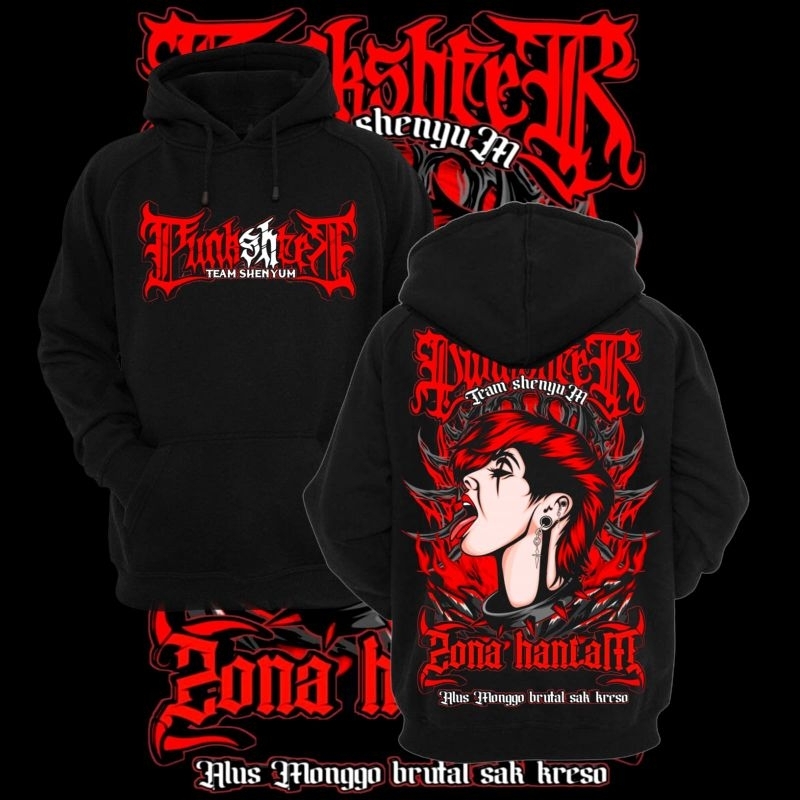 MERAH (HF240B) PSHT Punkshter Hoodie Red Hantam Zone 2 ล่าสุด Distro Hoodie วัสดุผ้าฝ้ายพรีเมี่ยม