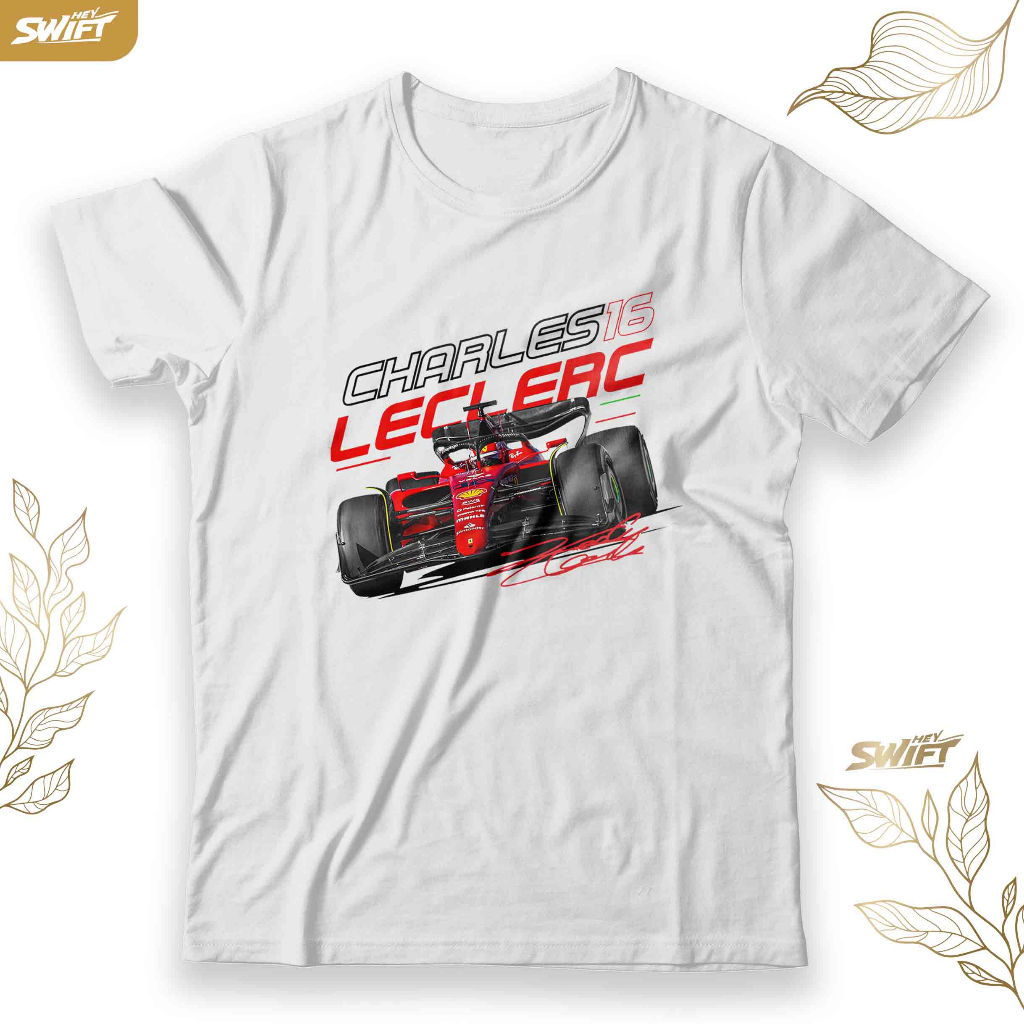 เสื้อยืด พิมพ์ลาย Charles Leclerc Scuderia Ferrari f1 DISTRO