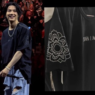 เสื้อยืด แขนสั้น พิมพ์ลายดอกไม้ Suga AgustD tour 2023 สไตล์เกาหลี ไซซ์ S-3XL