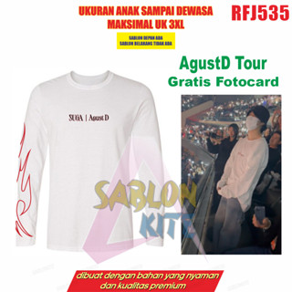 เสื้อยืด พิมพ์ลาย Kpop Jimin Concert August D suga RFJ535 สําหรับผู้ชาย