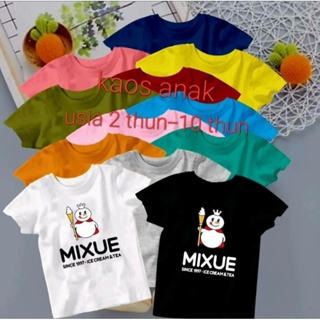 ฮิตเพิ่มเติม-เสื้อยืดเด็ก MIXUE แขนสั้นชายหญิงล่าสุด MIXUE เสื้อยืดสําหรับเด็กอายุ 2-11 ปีสั้น/เสื้อ