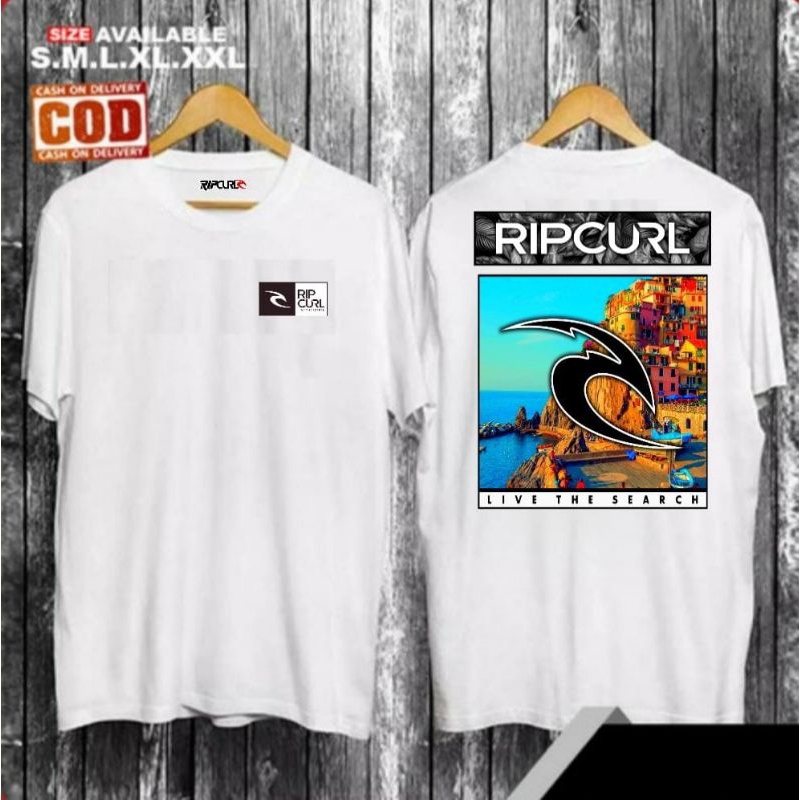 เสื้อยืด ผ้าฝ้าย ลาย Ripcurl สําหรับผู้ชาย และผู้หญิง ไซซ์ S - 5xl