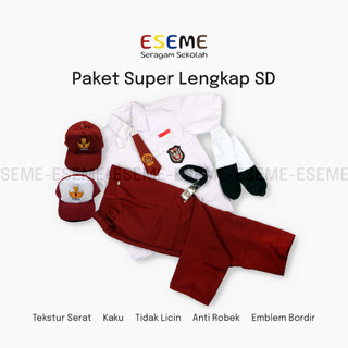 SETELAN SUPER LENGKAP SERAGAM SEKOLAH SD (PANJANG/PENDEK) ANAK COWOK