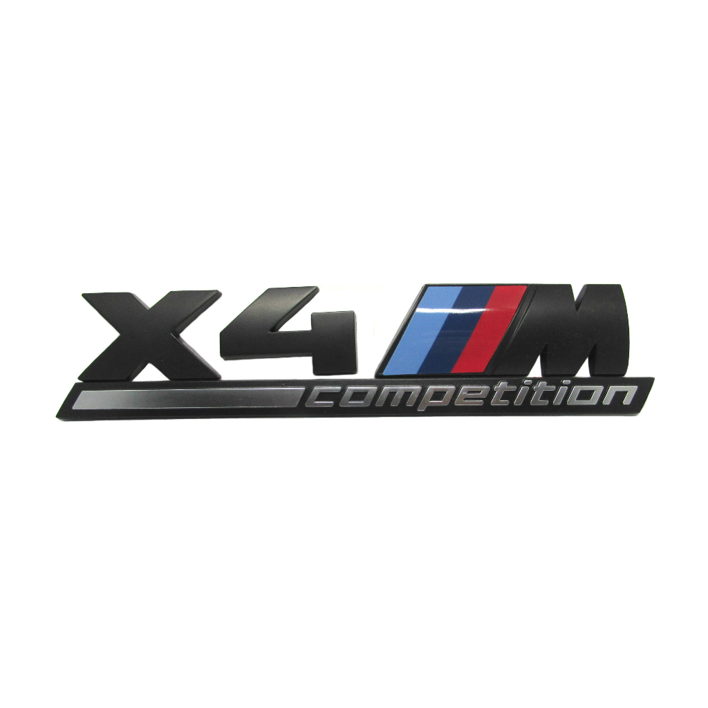X4 ///M Competition Matte Black Sticker Emblem ขนาด 17.5x4cm