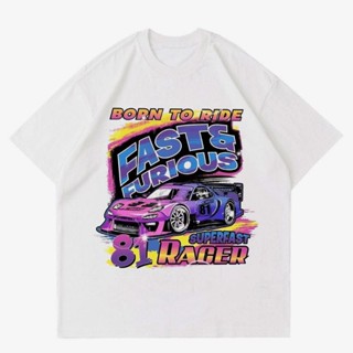 เสื้อยืด ลาย Nascar VINTAGE "FAST AND FURIOUS" | เสื้อยืด Nascar RUMBLE WHITE VINTAGE | เสื้อเชิ้ต ลายรถแข่ง