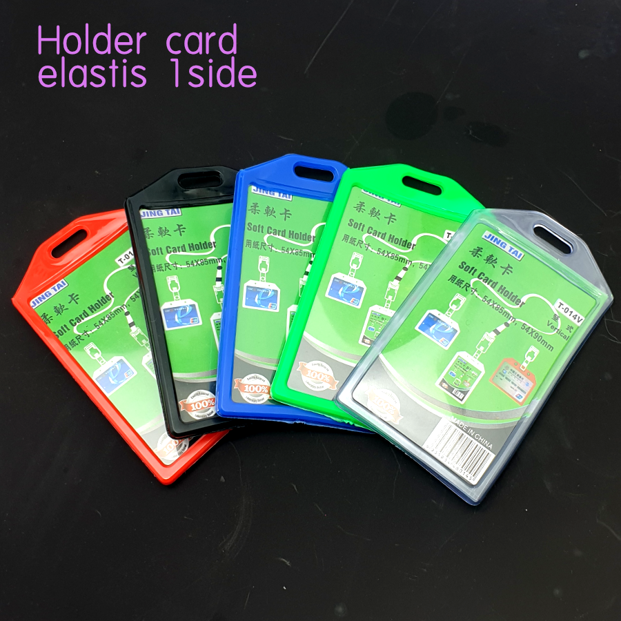 Elastic Portrait Color ID Card Holder Casing Frame 1 Card SLOT T014