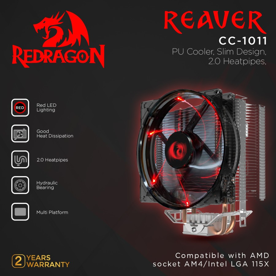 Redragon Air CPU Cooler REAVER - CC-1011