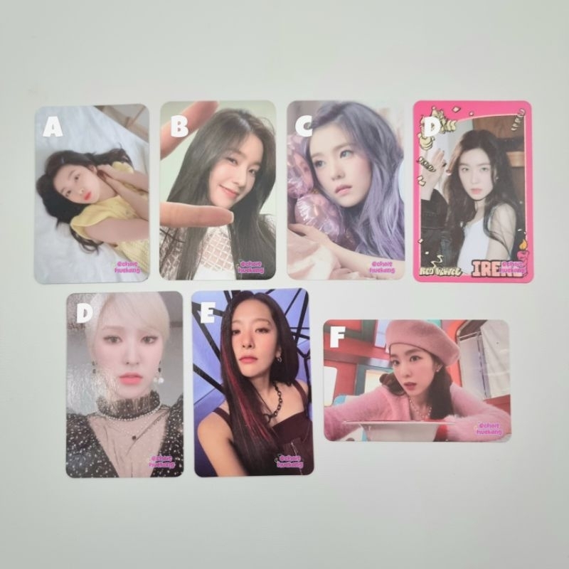PC Photocard กํามะหยี่สีแดง Irene Monster Top Note Boban SMCU ป้ายเชิญ 8th Anniversary Set Trading C