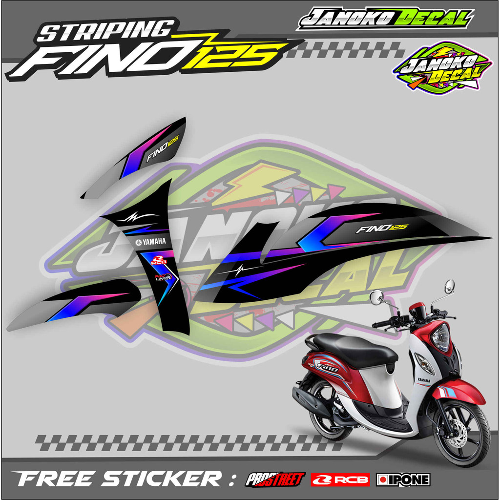 YAMAHA FINO 125 VARIATION STRIPING / FINO 125 MOTORCYCLE VARIATION STICKER LIST