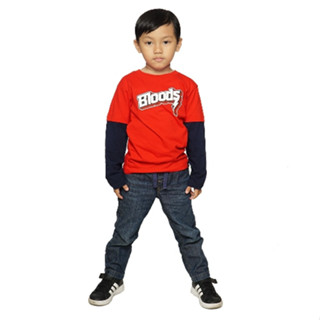 เสื้อยืด ลาย Duos Red Navy สําหรับเด็ก