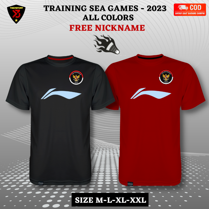 Training JERSEY SEA GAMES BADMINTON FOOTBALL TIMNAS INDONESIA 2023 ฟรี CUSTOM NICKNAME