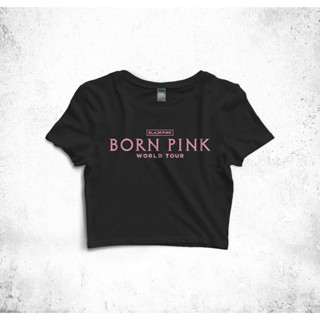 เสื้อยืด โอเวอร์ไซซ์ CROP BLACKPINK BORN PINK/CROP TOP