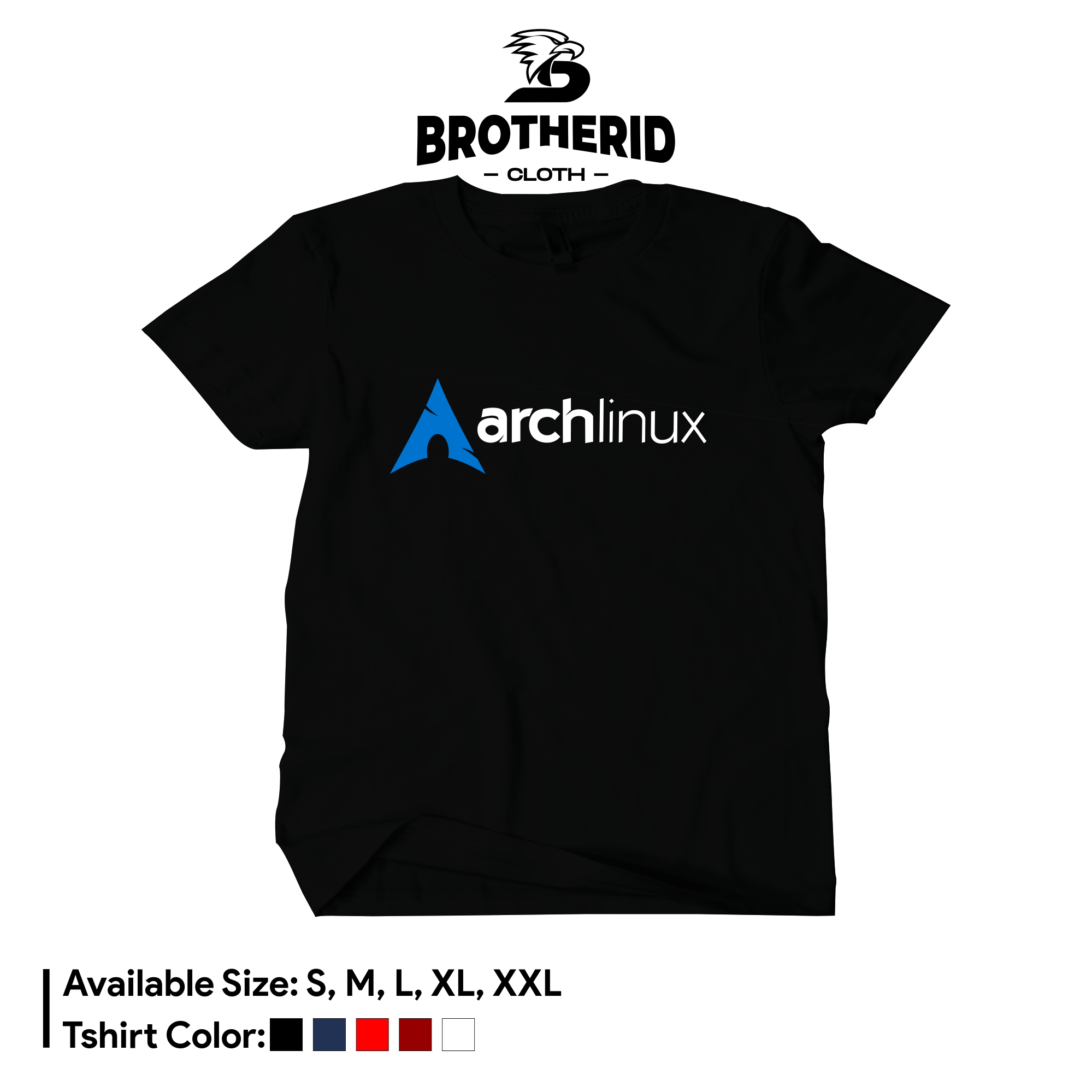 เสื้อยืด Arch Linux ArchLinux IT Distro Clothes Web Programmer Combed 30s