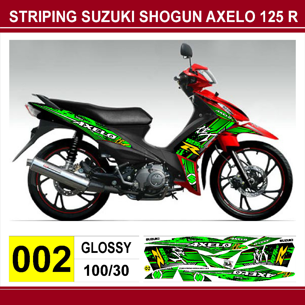 Suzuki Shogun Axelo 125 Variation striping/Shogun Axelo 125 สติกเกอร์รูปลอกรถจักรยานยนต์/Suzuki Shogun Axelo 125 Pole Trim สติกเกอร์