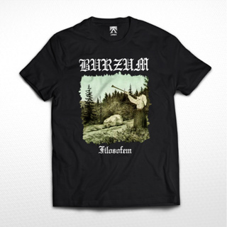 เสื้อยืด พิมพ์ลาย Burzum Philosopher BAND สีดํา สําหรับผู้ชาย และผู้หญิง