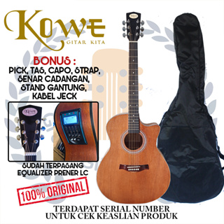 ของแท้ Kowe Brand กีตาร์อะคูสติก กีตาร์ไฟฟ้า ครบโบนัส รับประกัน 100%