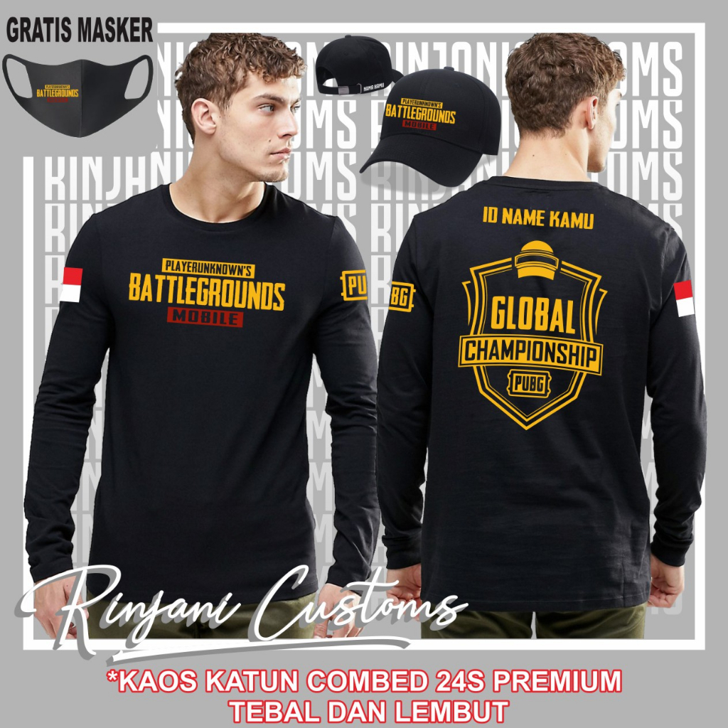 เสื้อยืด PUBG ฟรีพร้อมชื่อและหน้ากาก - เสื้อยืด PLAYERSUNKNOWNS BATTLEGROUNDS - เสื้อยืด PUBG CHICKE
