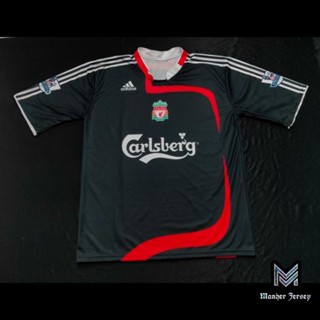 เสื้อกีฬาแขนสั้น พิมพ์ลาย Liverpool Third 3rd 2007 2008