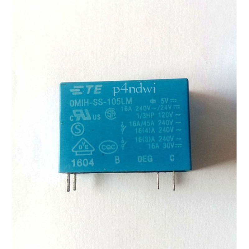รีเลย์ 5 โวลต์ DC 16A TE OMIH-SS-105LM สําหรับ Omron G2R1A