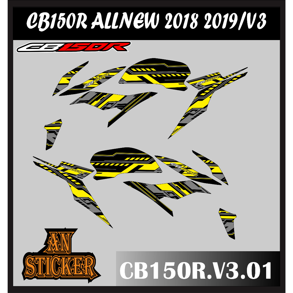 สติกเกอร์ สําหรับติดตกแต่งรถจักรยานยนต์ CB150R (V3) CB 150 R New 2018-2019 รหัส 01
