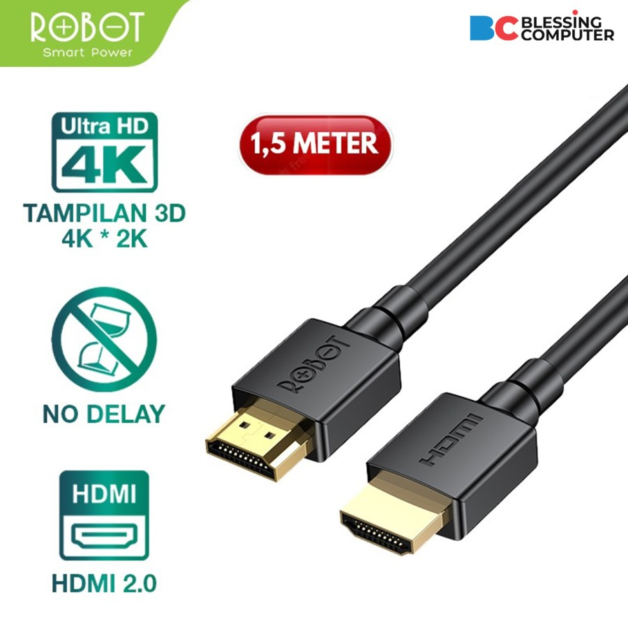 สาย HDMI ROBOT RFH015 1.5M 4K ULTRA HD