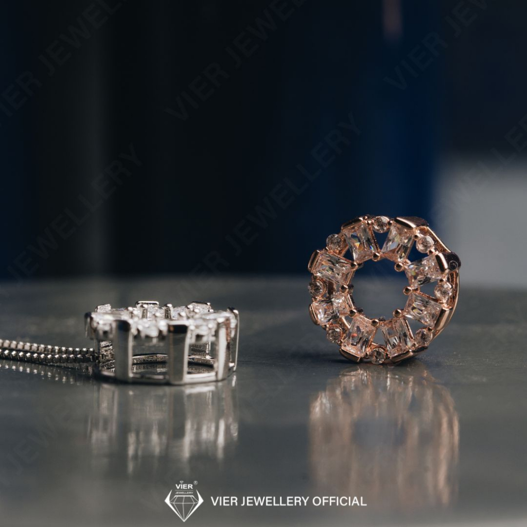 REPLIKA Wynn Edition สร้อยคอ 15434 สร้อยคอผู้หญิงหรูหราเรียบง่าย / เครื่องประดับสตรีจําลองเพชรโดย vi