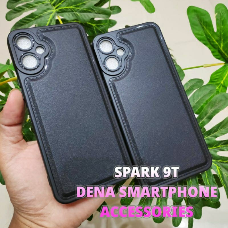 เคสนิ่ม Tecno Spark 9T KH6 tecno KH6 หนังสีดํา