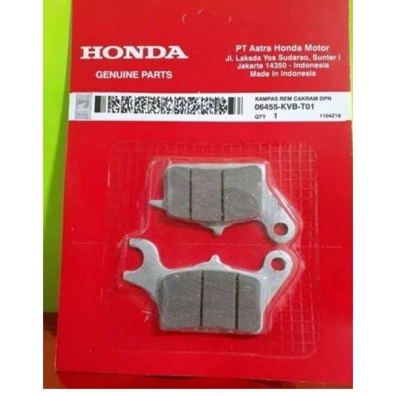 ผ้าเบรคหน้าสําหรับ Honda Beat, Vario 06455-KVB-T01