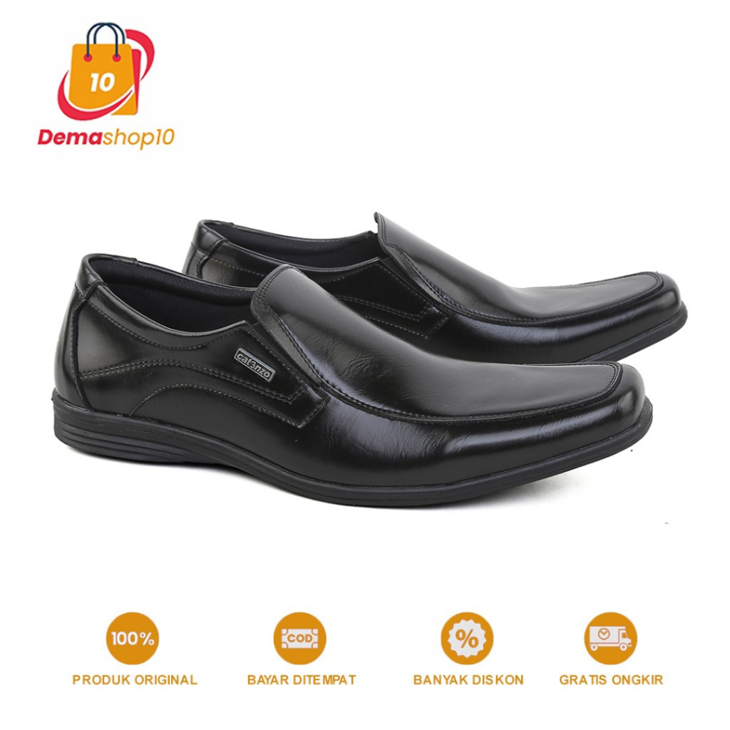 Catenzo HJ 022 รองเท้าโลฟเฟอร์ลําลองสําหรับผู้ชายทําจากหนังสังเคราะห์สีดํา HJ 022