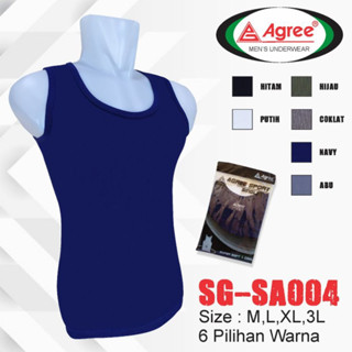 เสื้อยืด ลาย AGREE SINGLET Boys SA 004 M-XXL สําหรับผู้ชาย