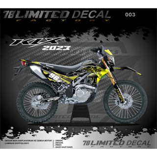 สติกเกอร์รูปลอก KLX 150 2023 Fullbody_ Sticker Dekal KLX 150 SM 2023 Supermoto 003 Design