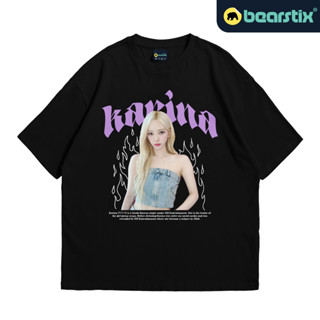 Bearstix เสื้อยืดลําลอง แขนสั้น พิมพ์ลาย Karina Aespa - Baju Aespa Spicy - Kaos My World สําหรับผู้ชาย