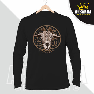 ใหม่ล่าสุด เสื้อยืด แขนยาว พิมพ์ลาย Eid Al-Adha Goat Head Distro - Arsakha