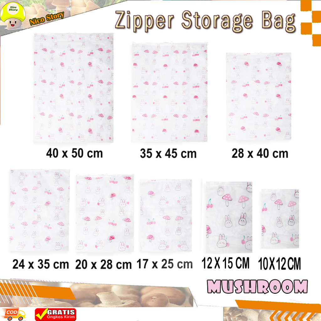 (SKR🌹 ถุงเก ็ บซิปเห ็ ด/MUSHROOM Travel Pouch/กระเป ๋ าเดินทางอเนกประสงค ์