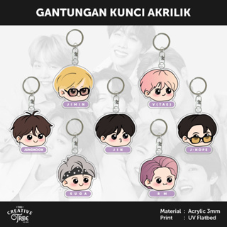 Bts Head - พวงกุญแจอะคริลิค 3 มม. - Kpop Army Bag Decoration สินค้าของที่ระลึก