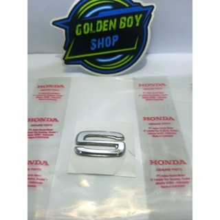 โลโก้ตราสัญลักษณ์ 3D Honda Sogan 2021/2022 Letter (S) SILVER Color Original Honda