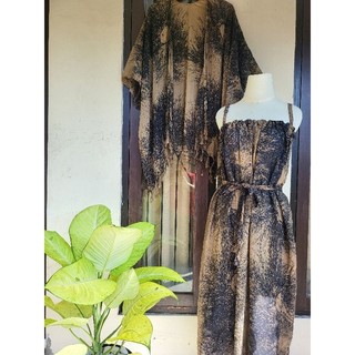 SET DRES BECCA PART 2+AUTER AKAR+IKAT PINGGANG  BB  40-100 ++ BISA  PAKAI