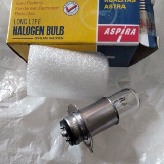 Aspira หลอดไฟหน้าฮาโลเจน H5 12V 35 35W สําหรับรถจักรยานยนต์ Honda GL 100 GL100 Max Mega Pro Glmax Glpro Cdi Platinum Series K3 3 ขา